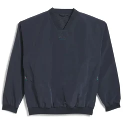 Knitwear*adidas Mens Basketball Woven Crewneck Sweatshirt in Blue