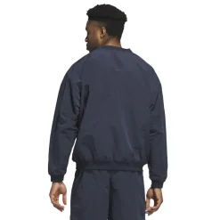 Knitwear*adidas Mens Basketball Woven Crewneck Sweatshirt in Blue