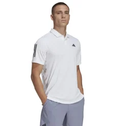 Polo Shirts*adidas Mens Club 3 Stripe Polo Shirt in White