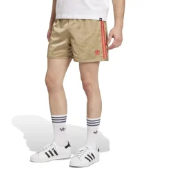 Shorts*adidas Mens David Beckham Originals 3 Stripes Shorts in Beige