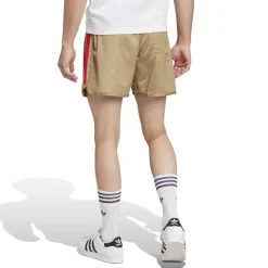 Shorts*adidas Mens David Beckham Originals 3 Stripes Shorts in Beige