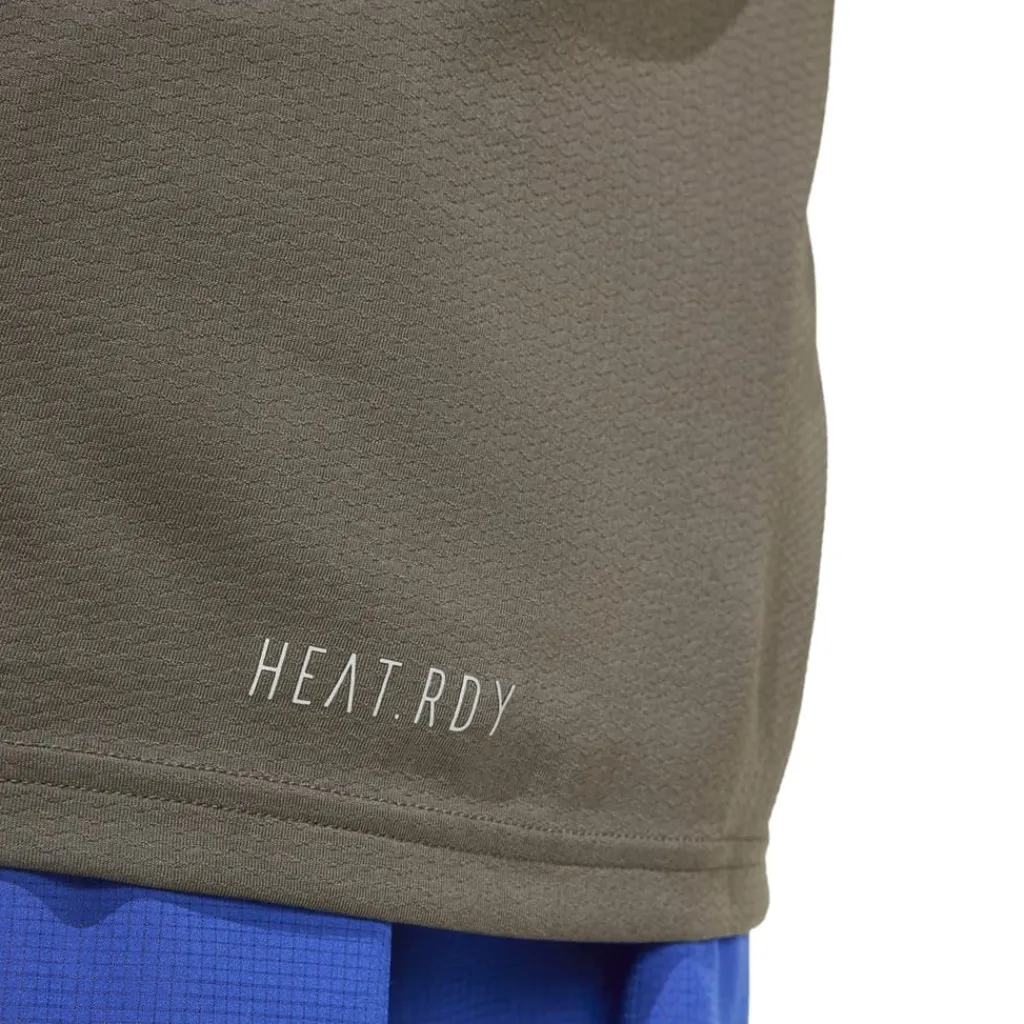 Fitness And Gym Tops*adidas Mens Designed For Training Hiit Workout Heat.rdy T-Shirt in Green