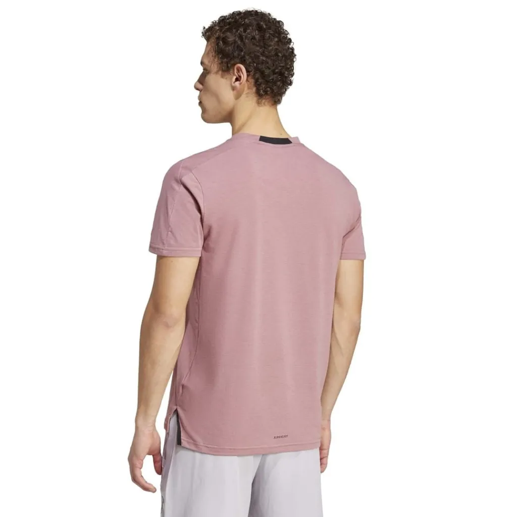 Fitness And Gym Tops*adidas Mens D4t Tee Gym Top in Pink