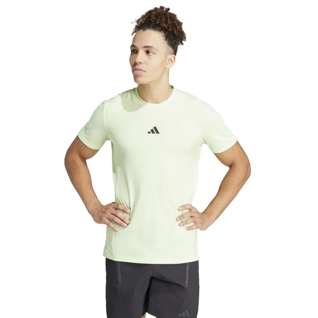 Fitness And Gym Tops*adidas Mens D4t Tee Gym Top in Green