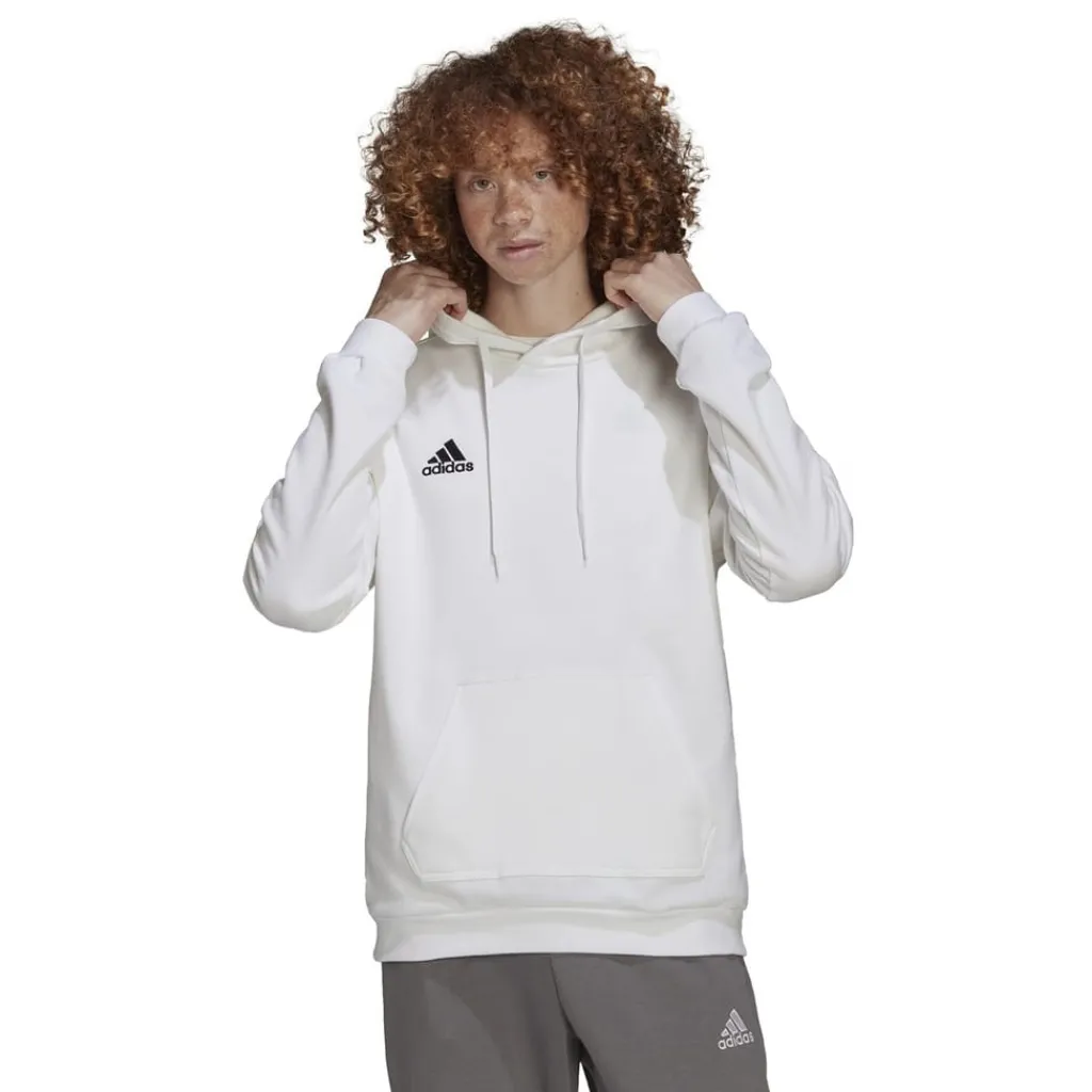 Fitness And Gymwear*adidas Mens Entrada 22 Sweat Hoodie in White