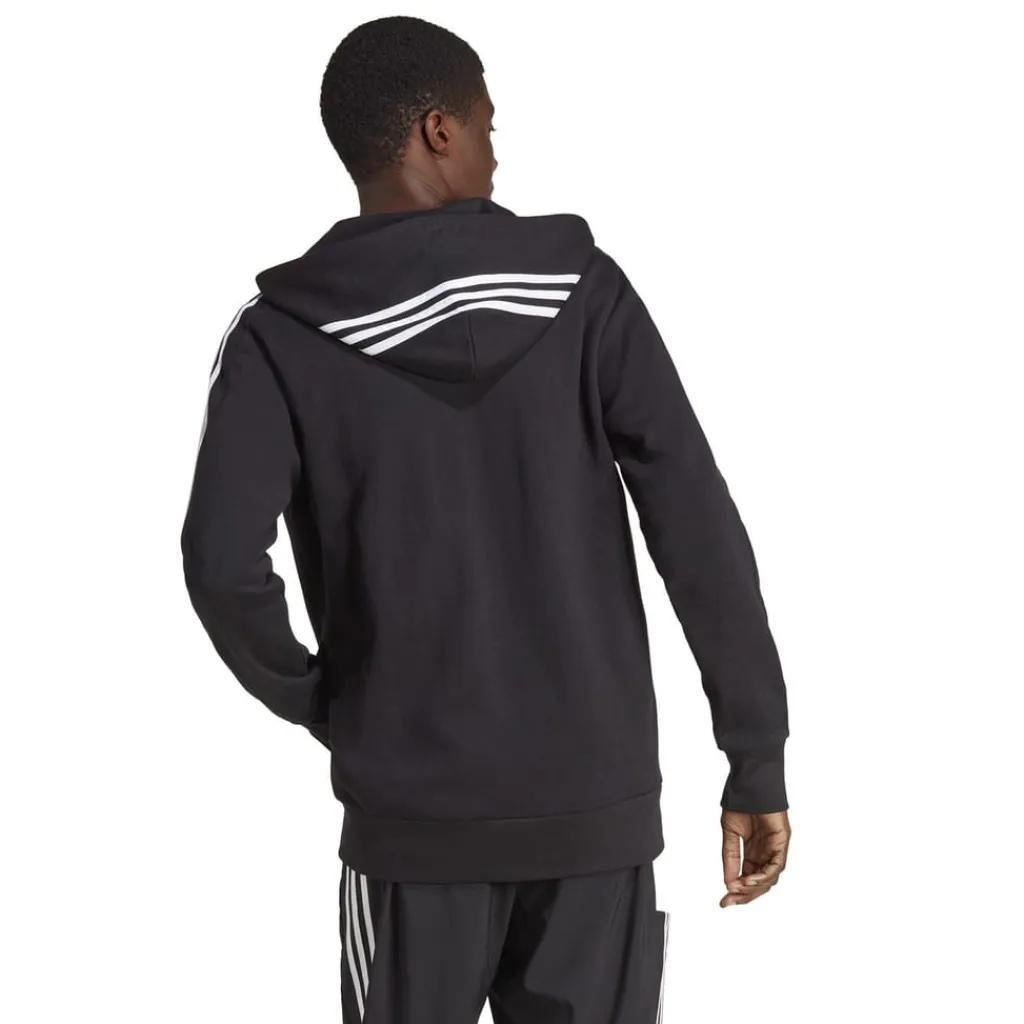 Tracksuits*adidas Mens Essentials French Terry 3 Stripes Zip Hoodie in Black