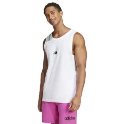 T-Shirts And Vests*adidas Mens Essentials Small Logo Tank Top in White