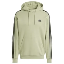 Sweatshirts|Hoodies*adidas Mens Fleece 3 Stripes Hoodie in Green