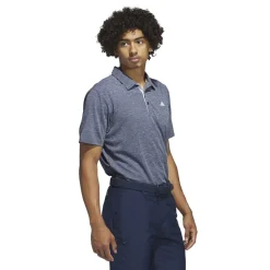 Polo Shirts*adidas Mens Heather Polo Shirt in Blue