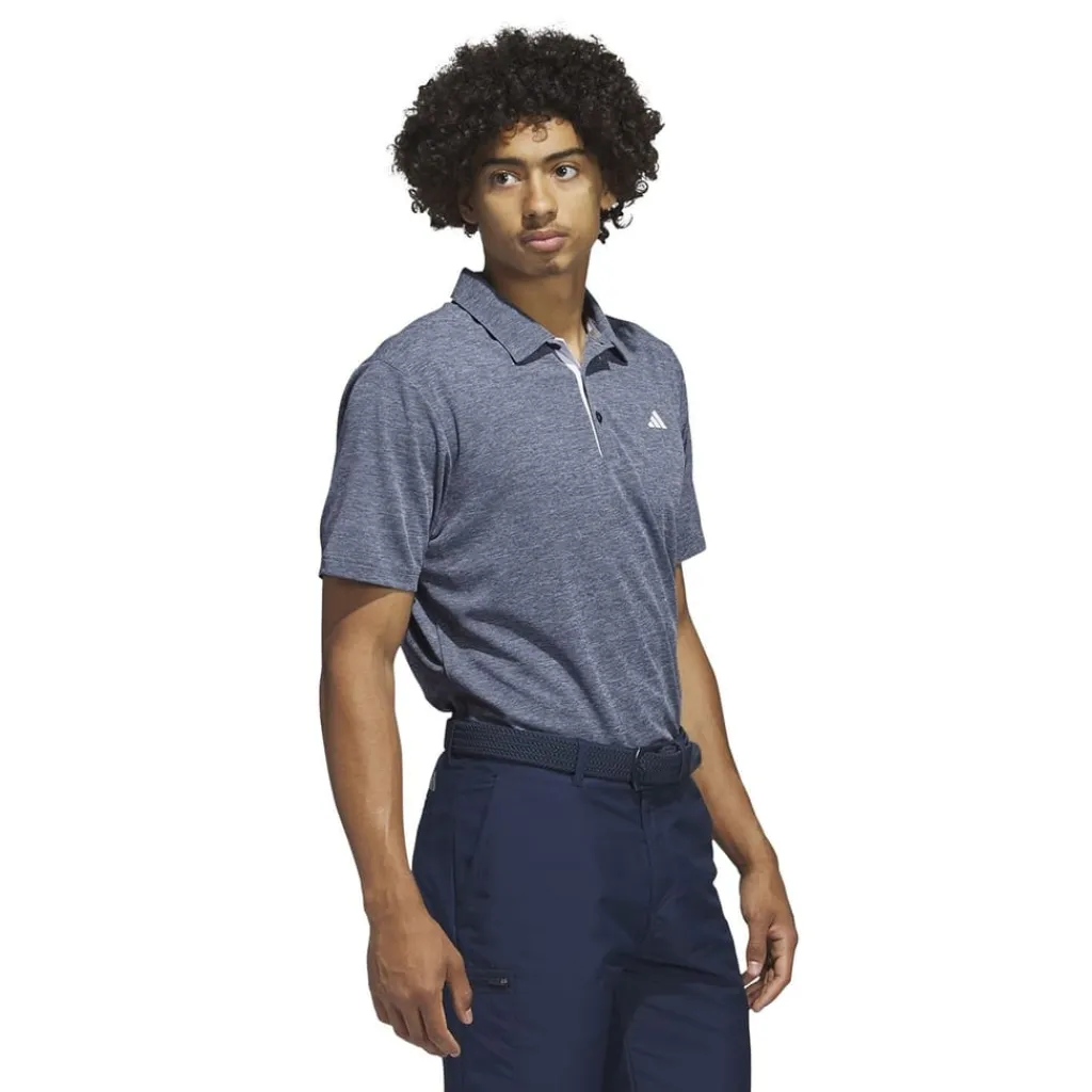 Polo Shirts*adidas Mens Heather Polo Shirt in Blue