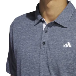 Polo Shirts*adidas Mens Heather Polo Shirt in Blue