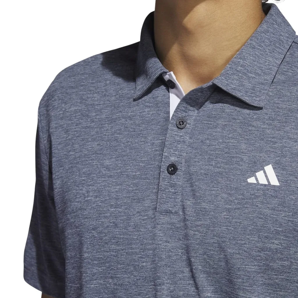 Polo Shirts*adidas Mens Heather Polo Shirt in Blue