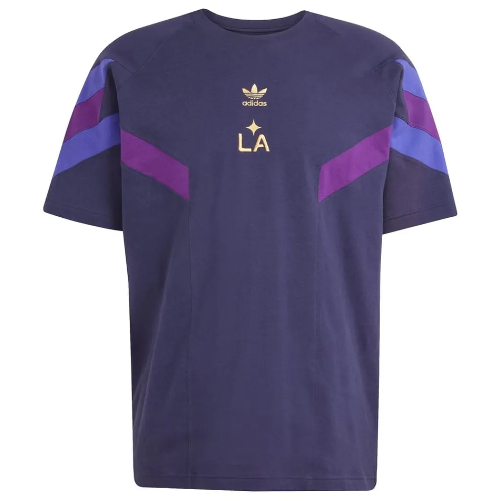 Football And Rugby Clothing*adidas Mens La Galaxy Originals Short Sleeve T-Shirt in Purple