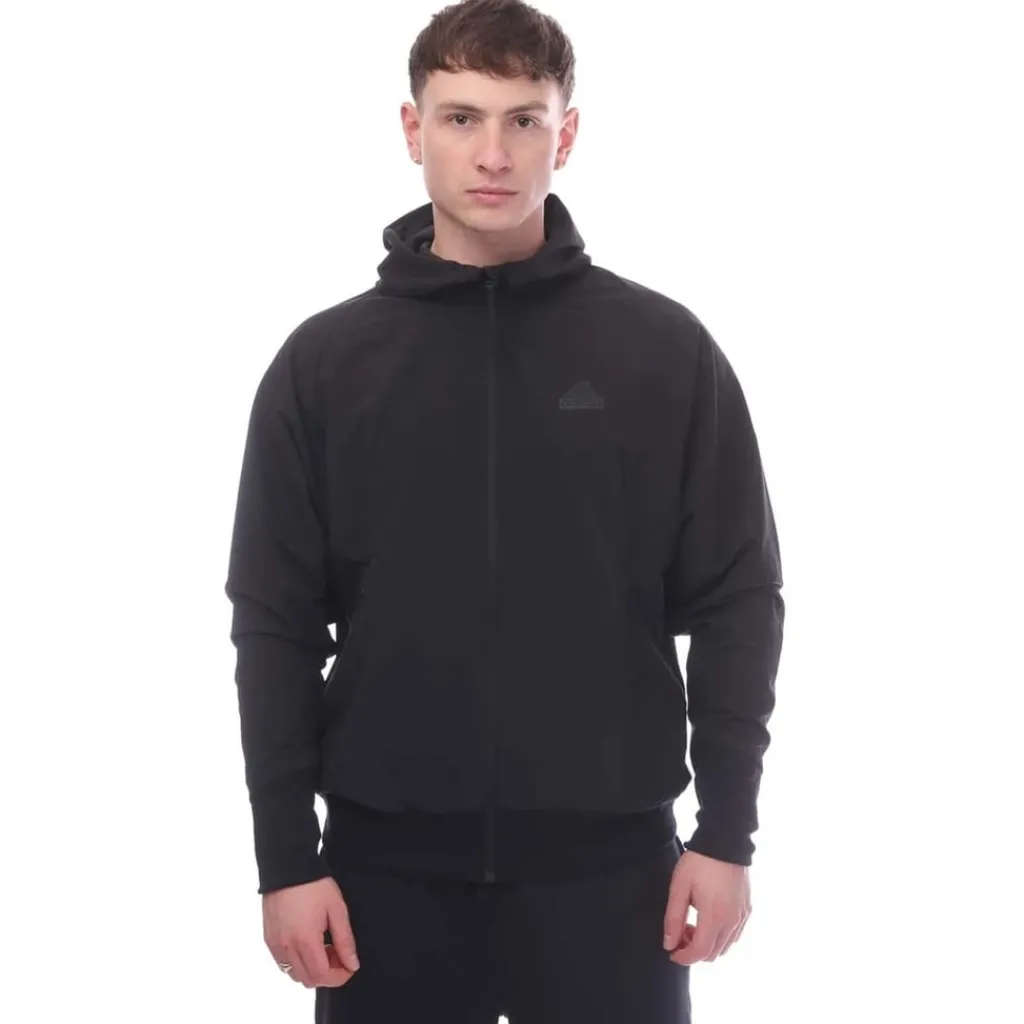 Hoodies*adidas Mens M Z.n.e. Wv FulL-Zip Hoody in Black