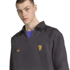 Fitness And Gym Tops|Fitness And Gymwear*adidas Mens Manchester United Icons Drill Top in Black