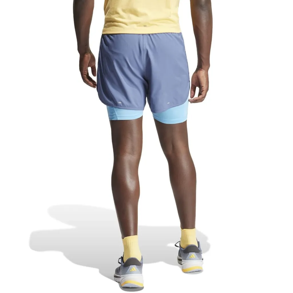 Fitness And Gym Shorts*adidas Mens Otr E 3s 2in1 S Running Shorts in Blue