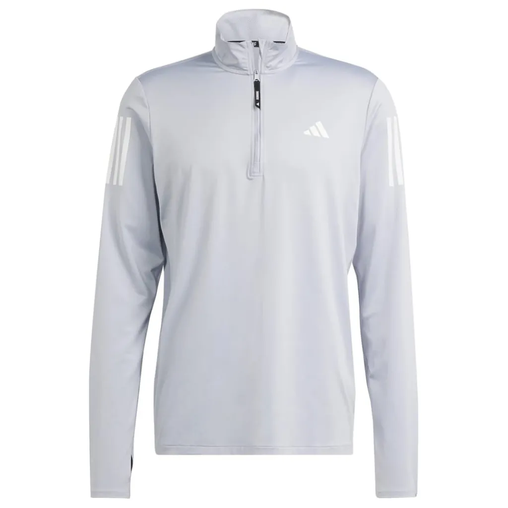 Fitness And Gym Tops*adidas Mens Own The Run Half Zip Running Top in Grey