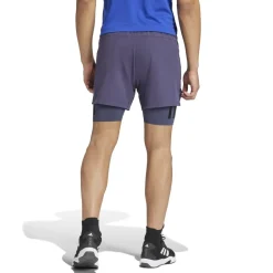Fitness And Gymwear|Fitness And Gym Shorts*adidas Mens Power Workout Two In One Shorts in Blue