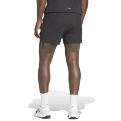 Fitness And Gym Shorts*adidas Mens Power Workout Two In One Shorts in Black