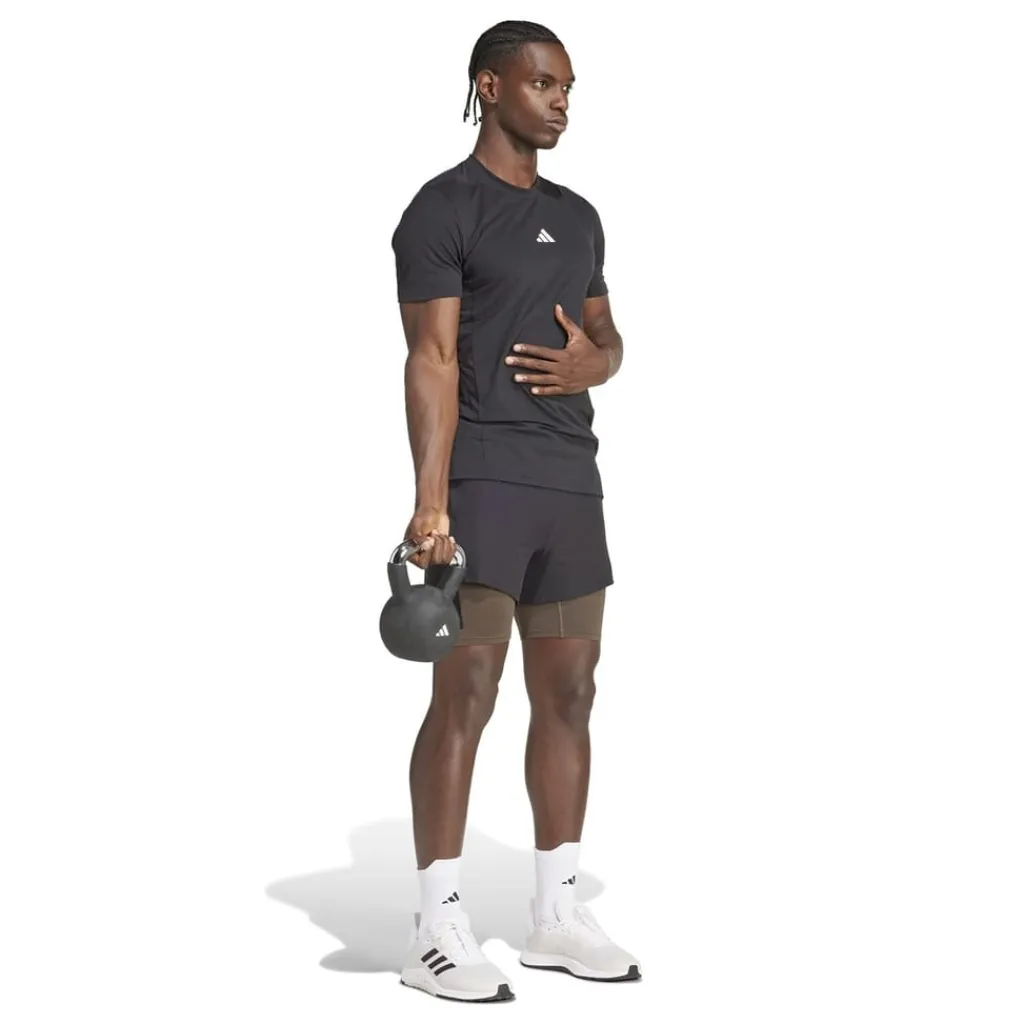 Fitness And Gym Shorts*adidas Mens Power Workout Two In One Shorts in Black
