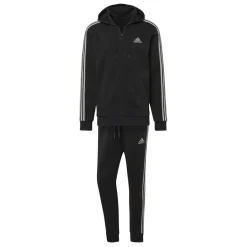 Tracksuits*adidas Mens 3s Fleece Tracksuit in Black
