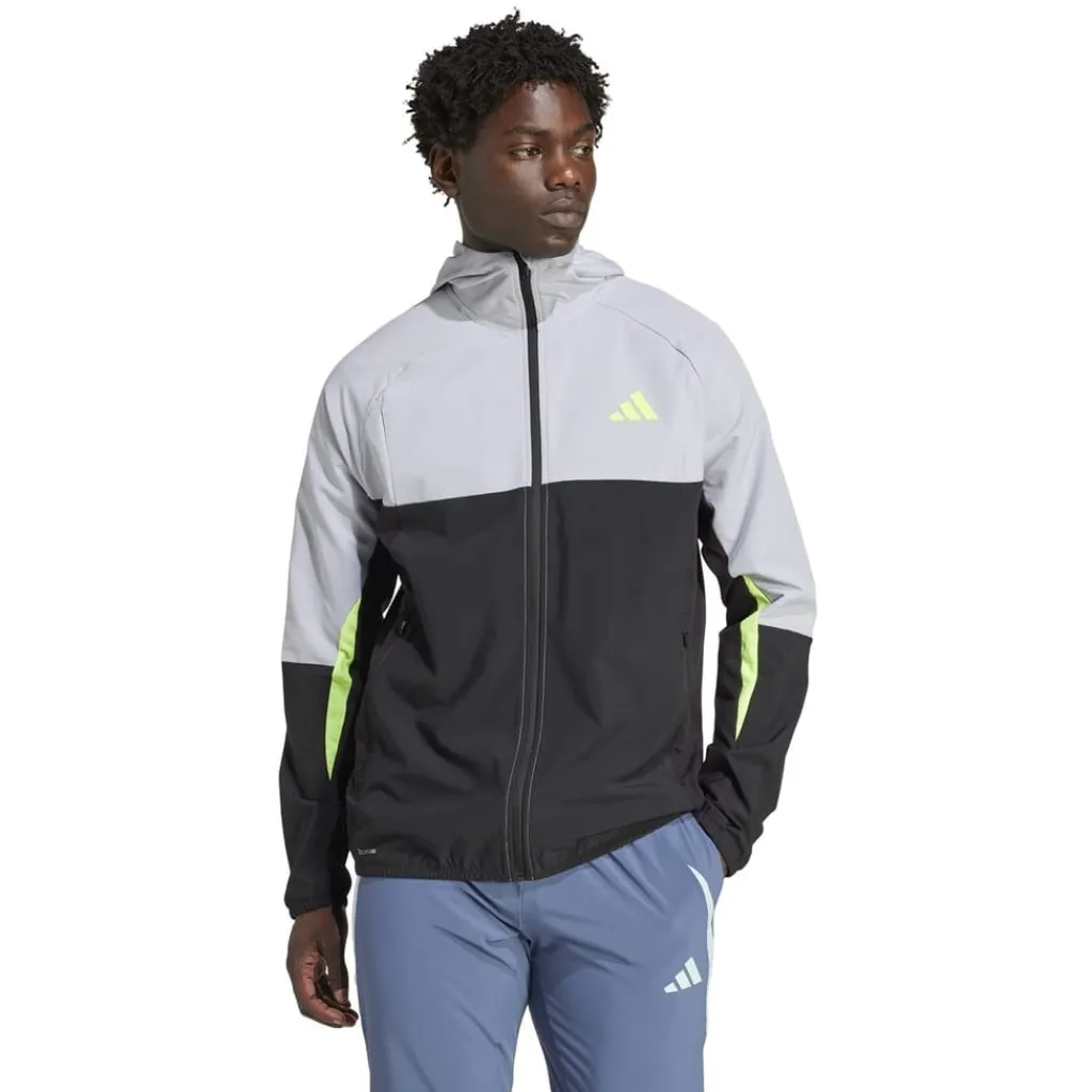 Fitness And Gym Tops*adidas Mens Tech Apparel Track Top in Black