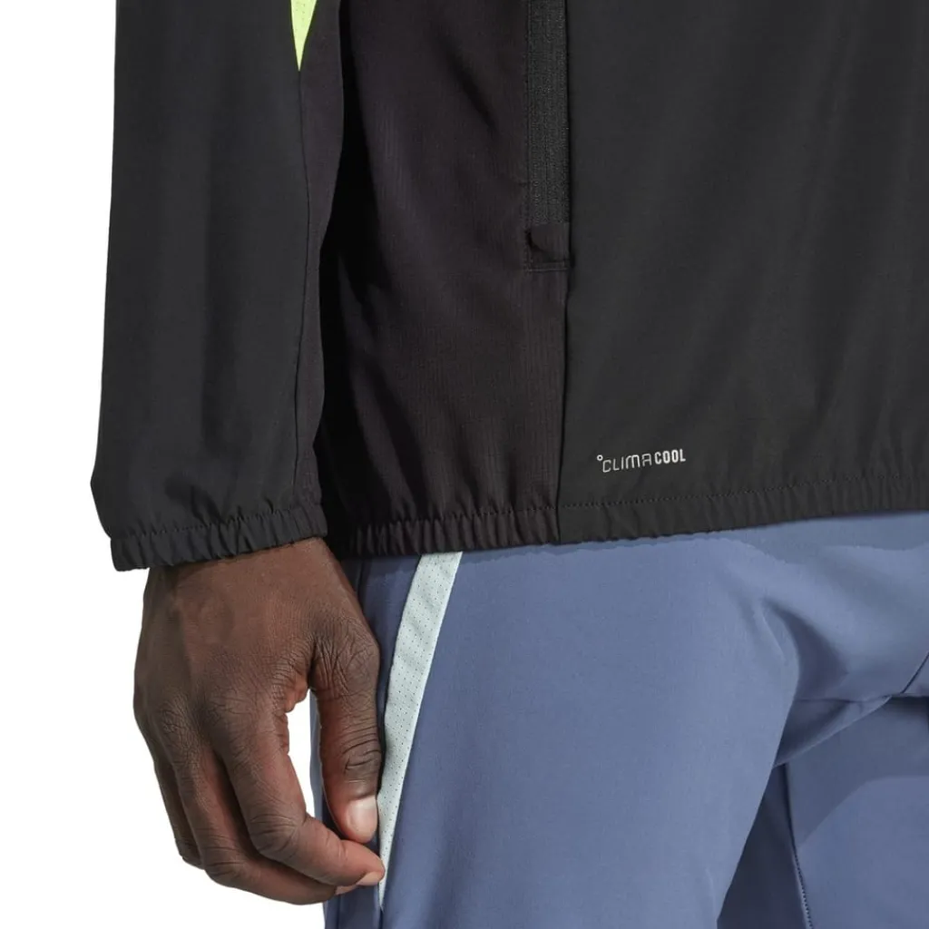 Fitness And Gym Tops*adidas Mens Tech Apparel Track Top in Black