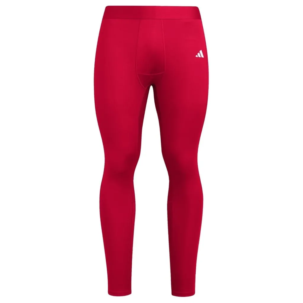 Fitness And Gym Tops*adidas Mens Techfit Long Tights in Red