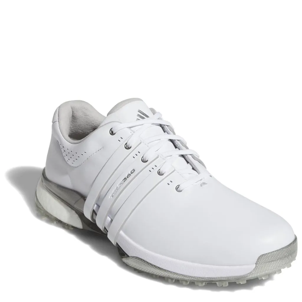 Golf Shoes*adidas Mens Tour360 25 Wide Spikeless Golf Shoes in White