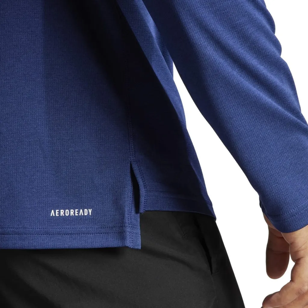Fitness And Gym Tops*adidas Mens Train Essentials Training Long Sleeve Sweatshirt in Blue