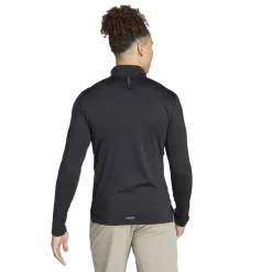 Fitness And Gymwear*adidas Mens Workout Quarter Zip Track Top in Black