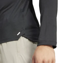 Fitness And Gymwear*adidas Mens Workout Quarter Zip Track Top in Black