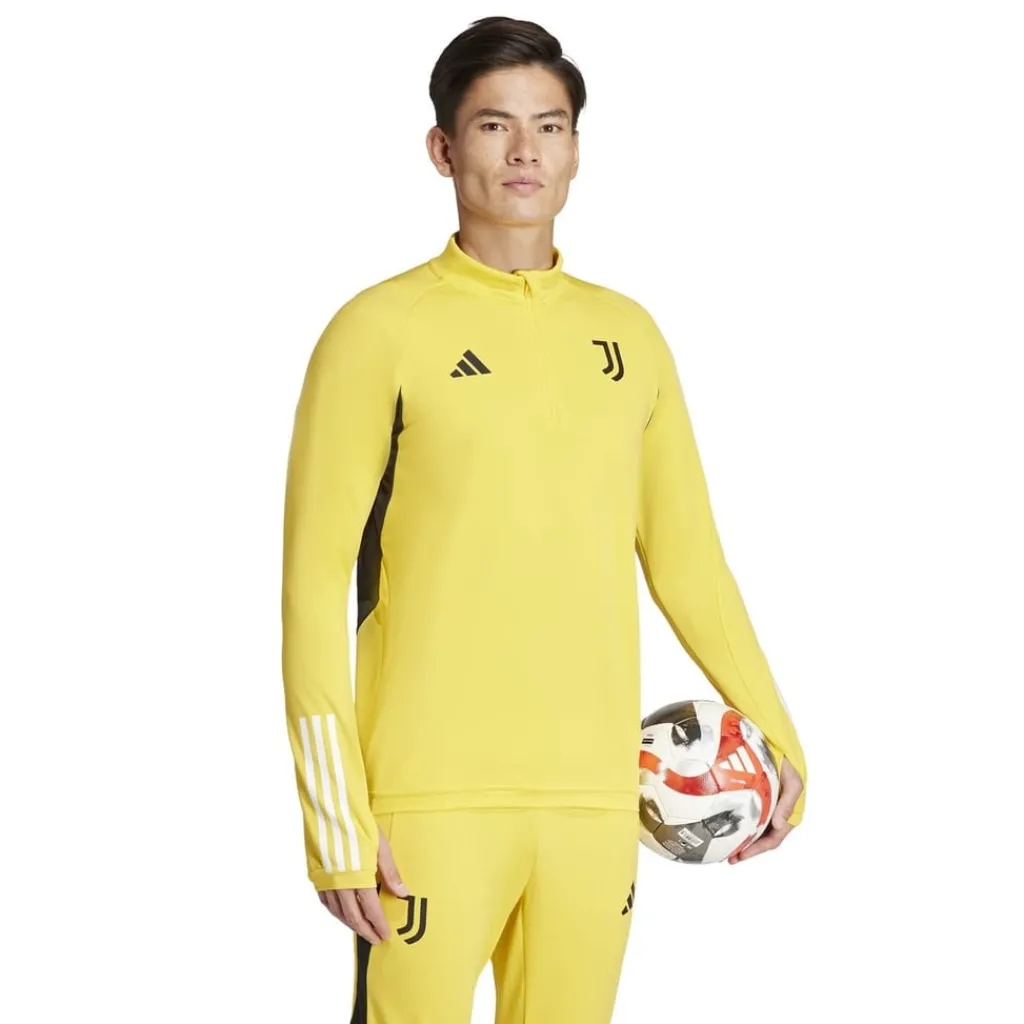 Fitness And Gym Tops*adidas Mock Neck Regular Fit Athletic Top in Gold