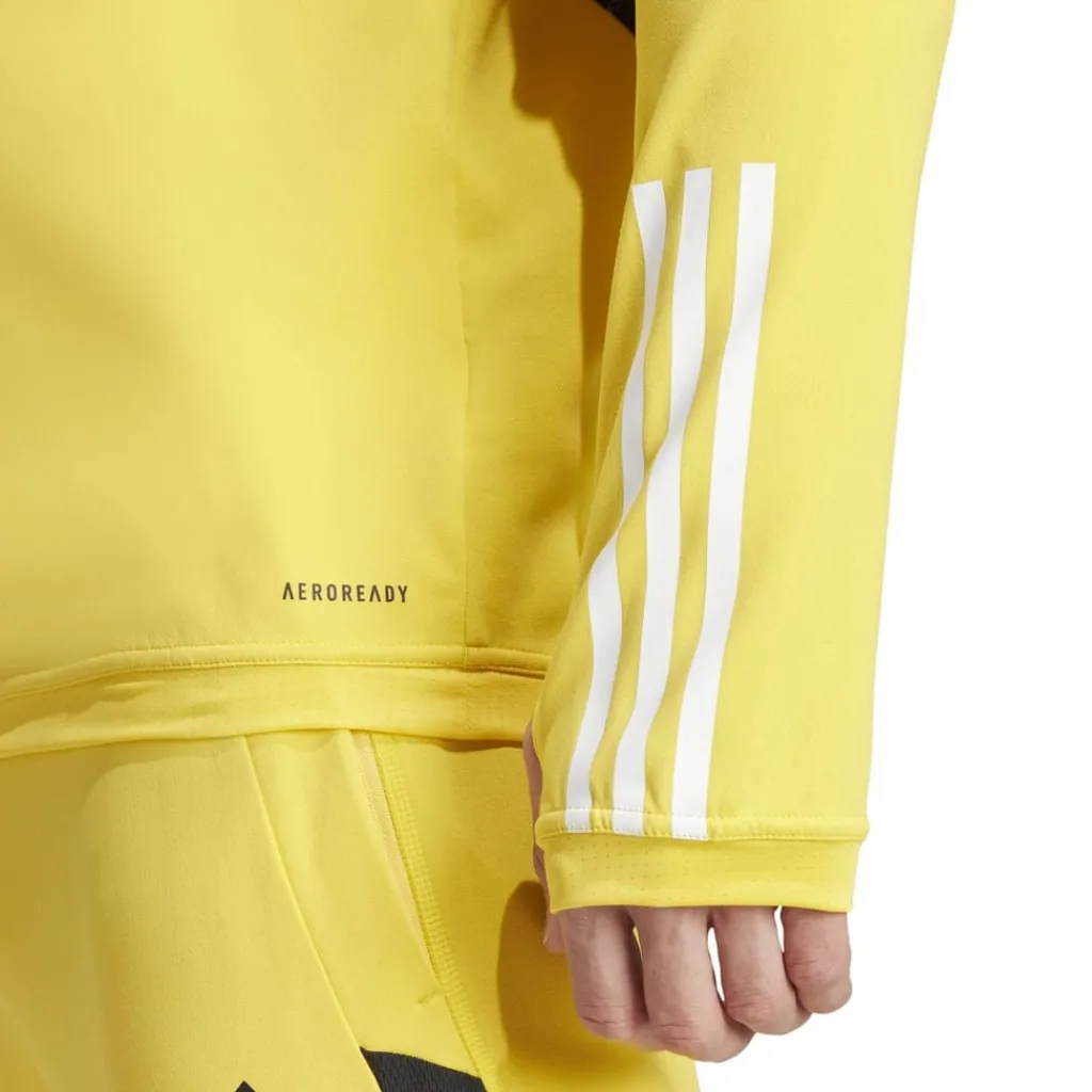 Fitness And Gym Tops*adidas Mock Neck Regular Fit Athletic Top in Gold