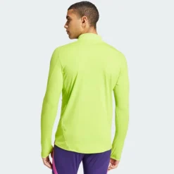 Fitness And Gym Tops*adidas Mock Neck Slim Fit Athletic Top in Green