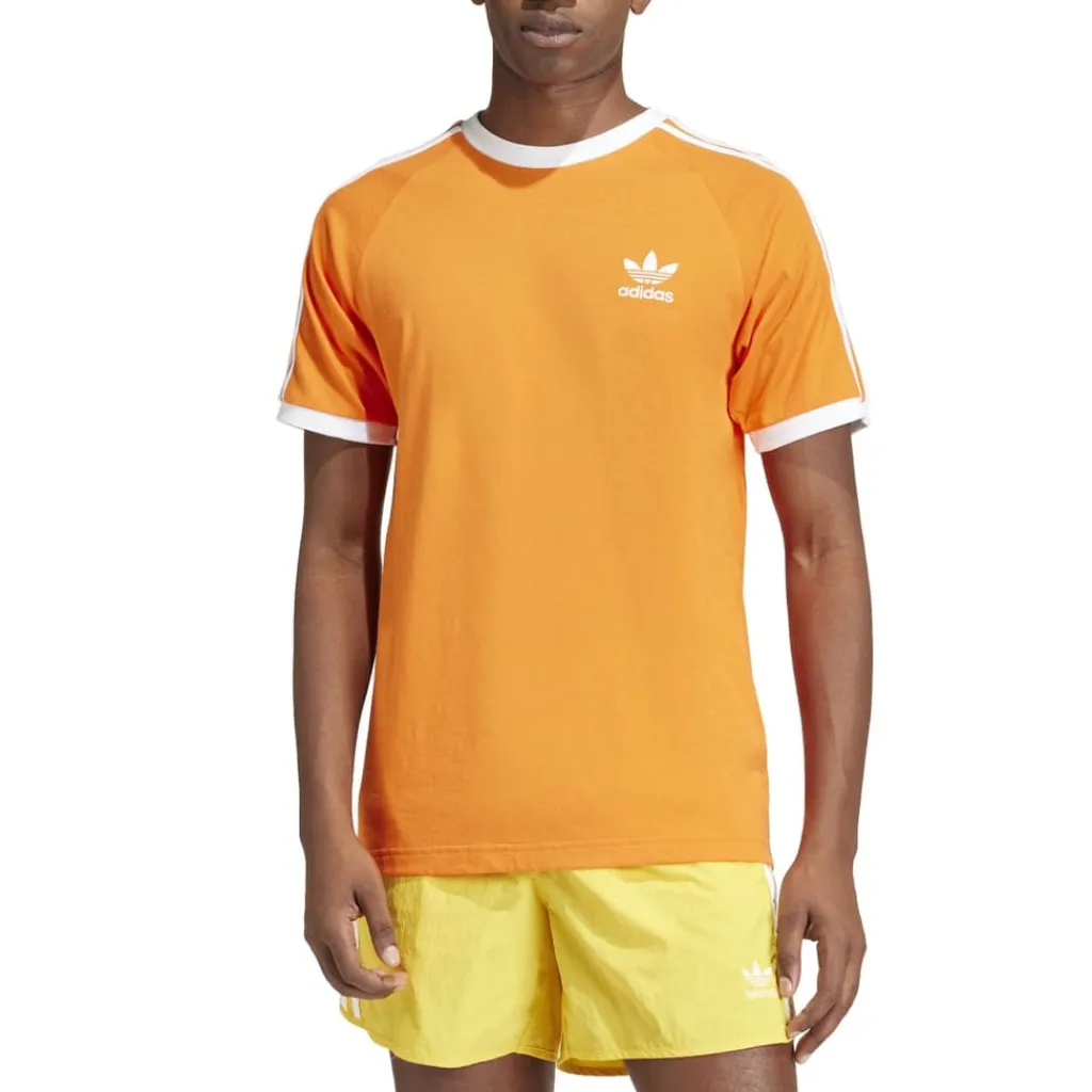 T-Shirts And Vests*adidas Originals Adicolor Classics 3-Stripes T-Shirt in Orange