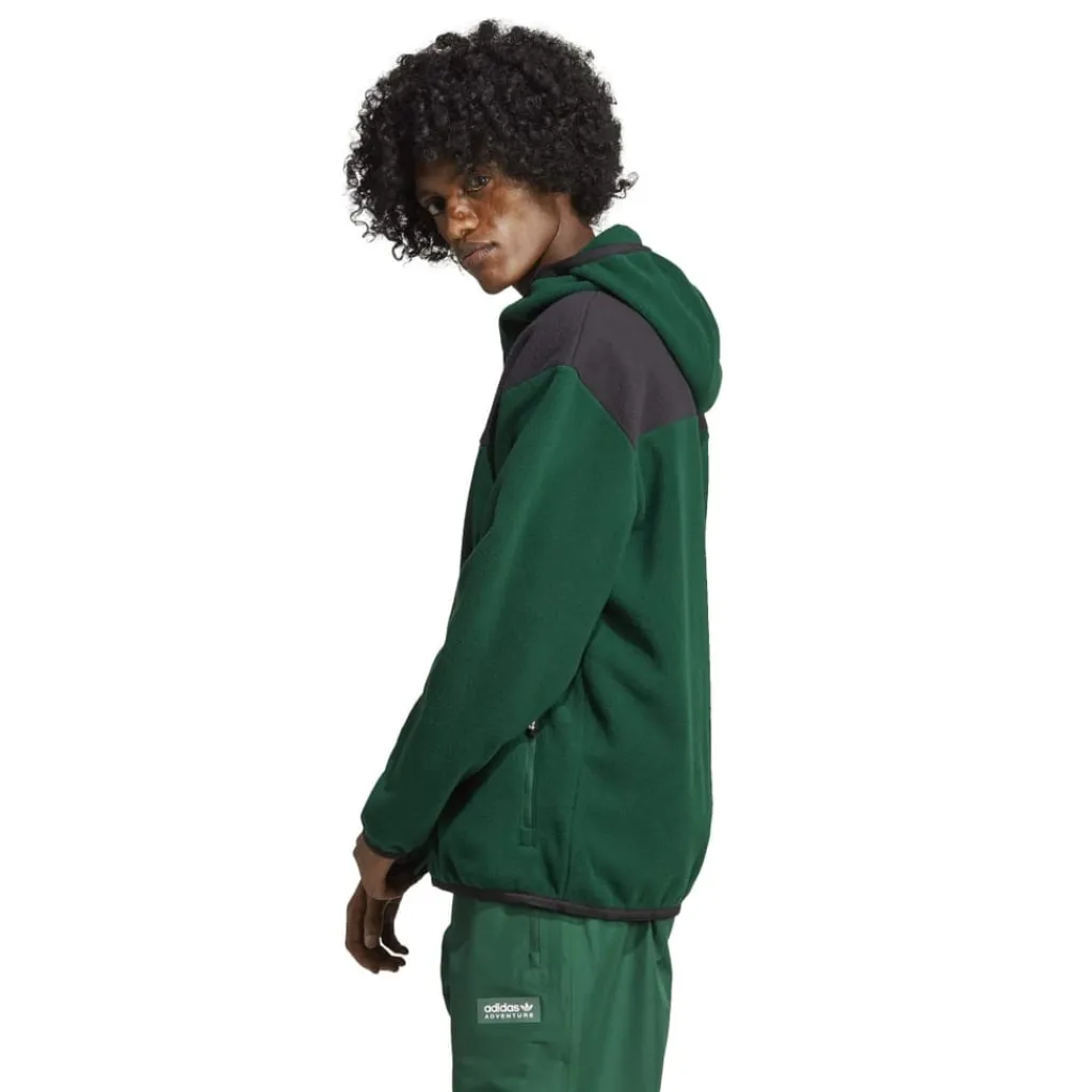 Sweatshirts*adidas Originals Adventure FC Full-Zip Polar Fleece Hoodie in Green