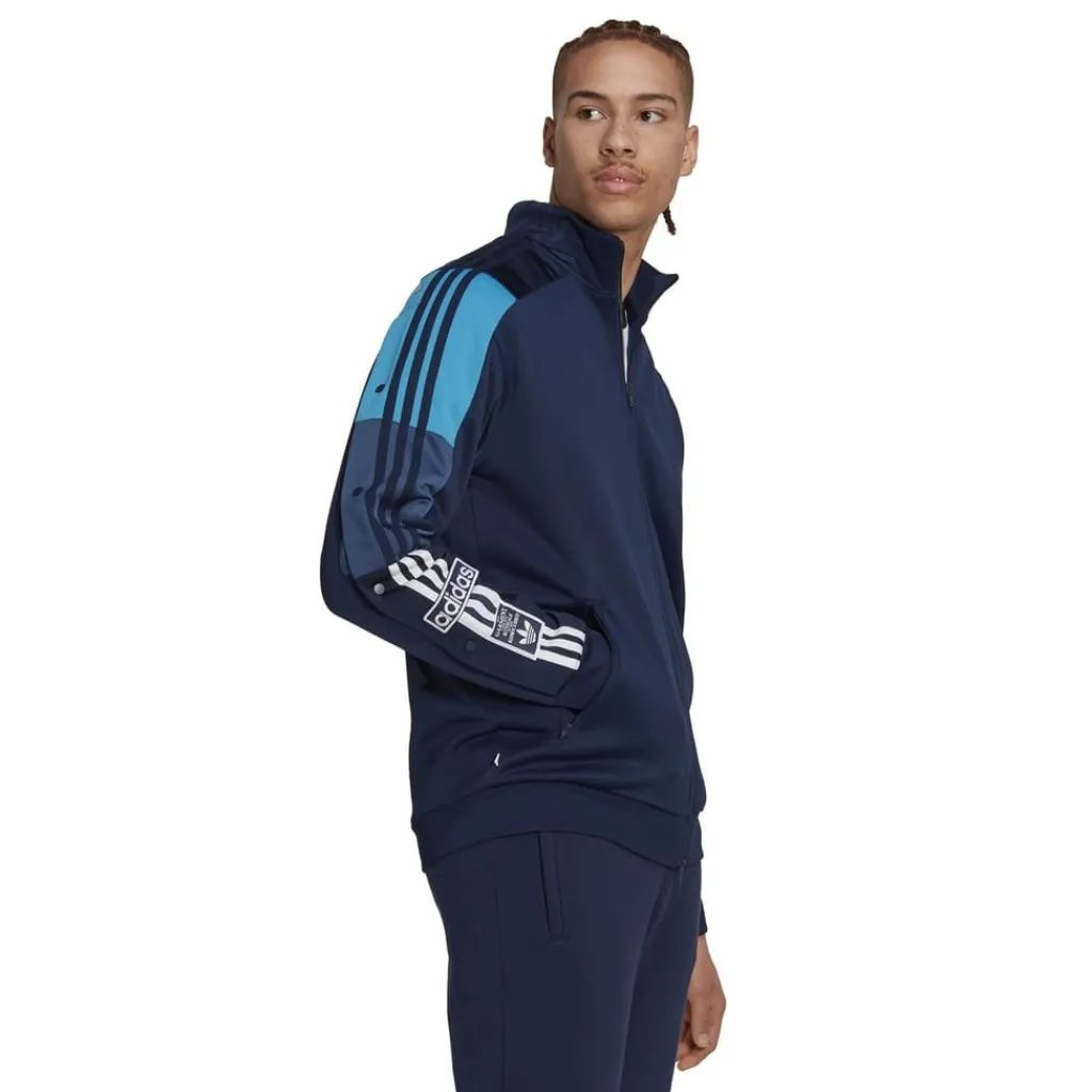 Tracksuits*adidas Originals Funnel Neck Regular Fit Athletic Tops in Blue