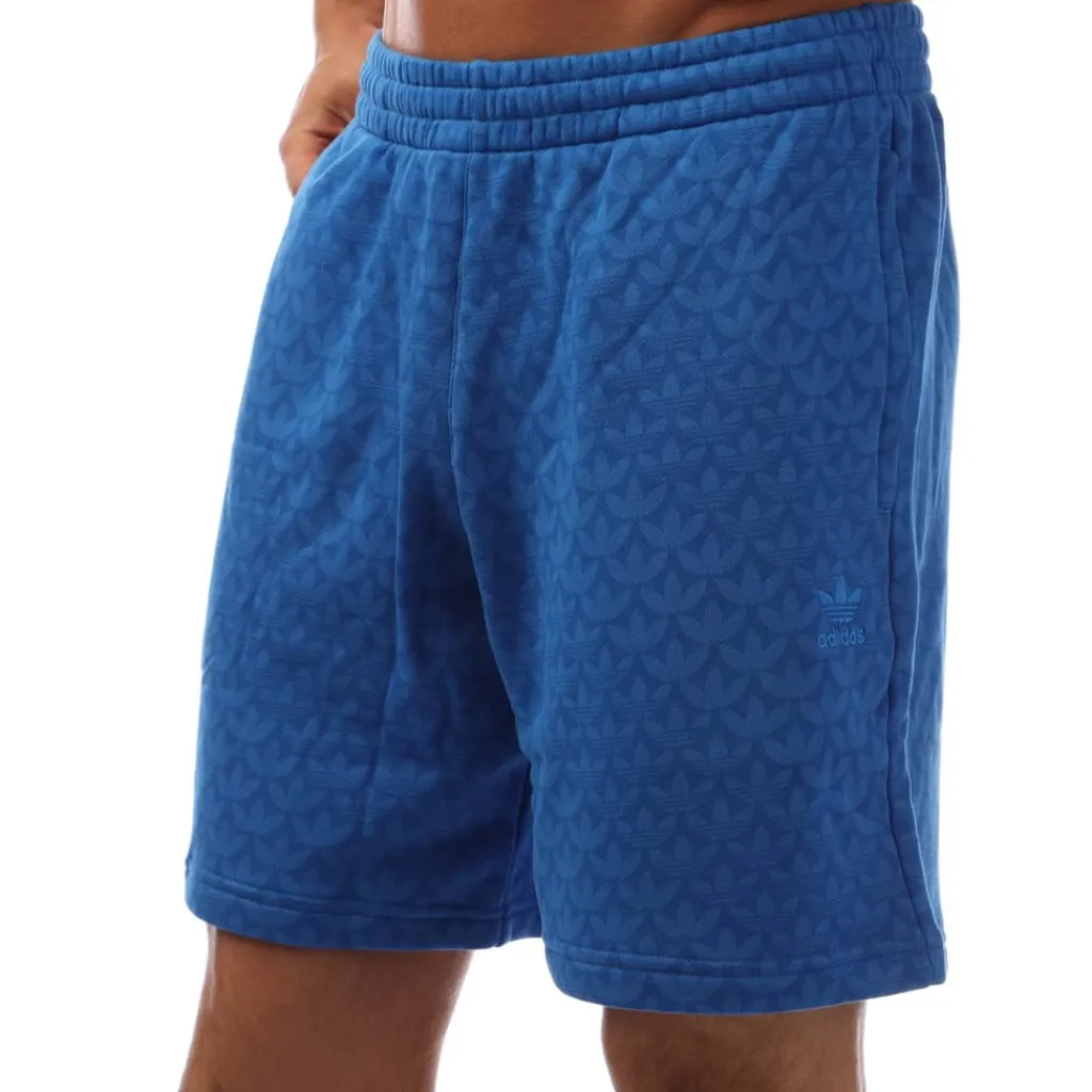 Shorts*adidas Originals Graphics Monogram Shorts in Blue