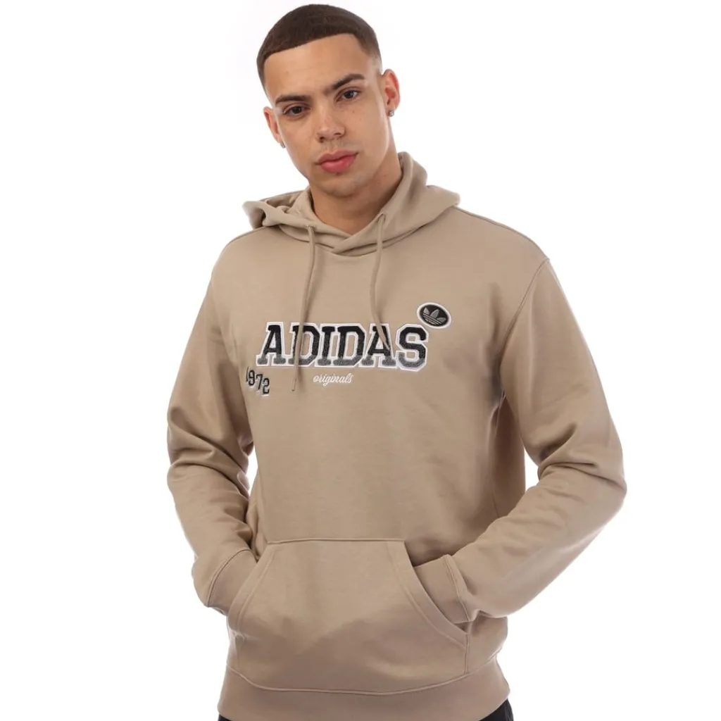 Sweatshirts*adidas Originals Hooded Lettering Regular Fit Sweatshirt in Brown