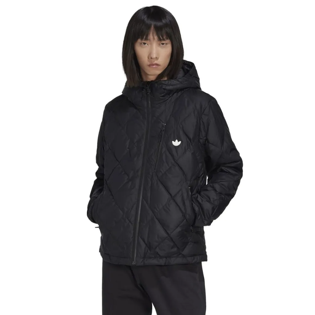 Coats And Jackets*adidas Originals Hooded Regular Fit Down Jacket in Black