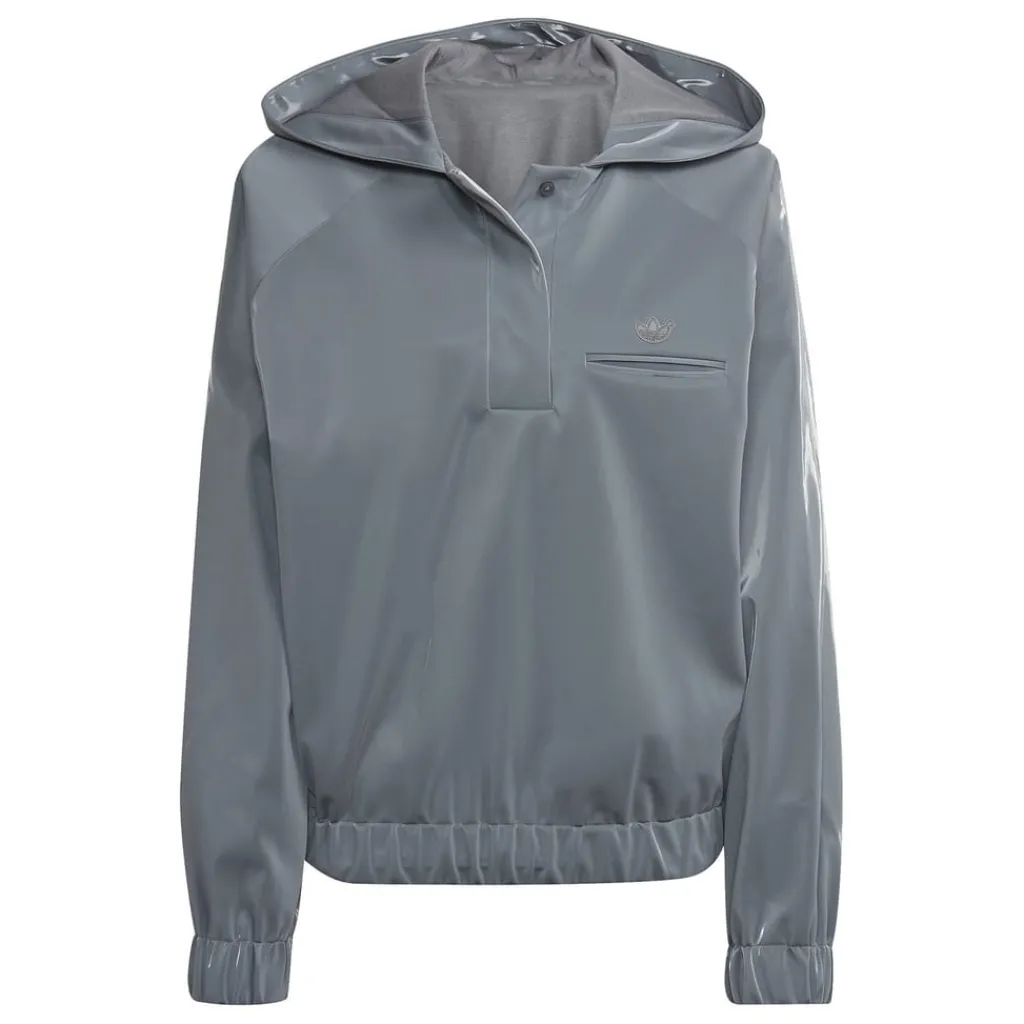 Sweatshirts*adidas Originals Hooded Relaxed Fit Long Sleeve Sweatshirt in Grey