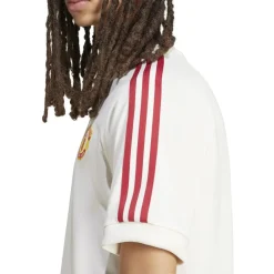 Football And Rugby Clothing*adidas Originals Manchester United Adicolor Classics 3 Stripes T-Shirt Adults in White