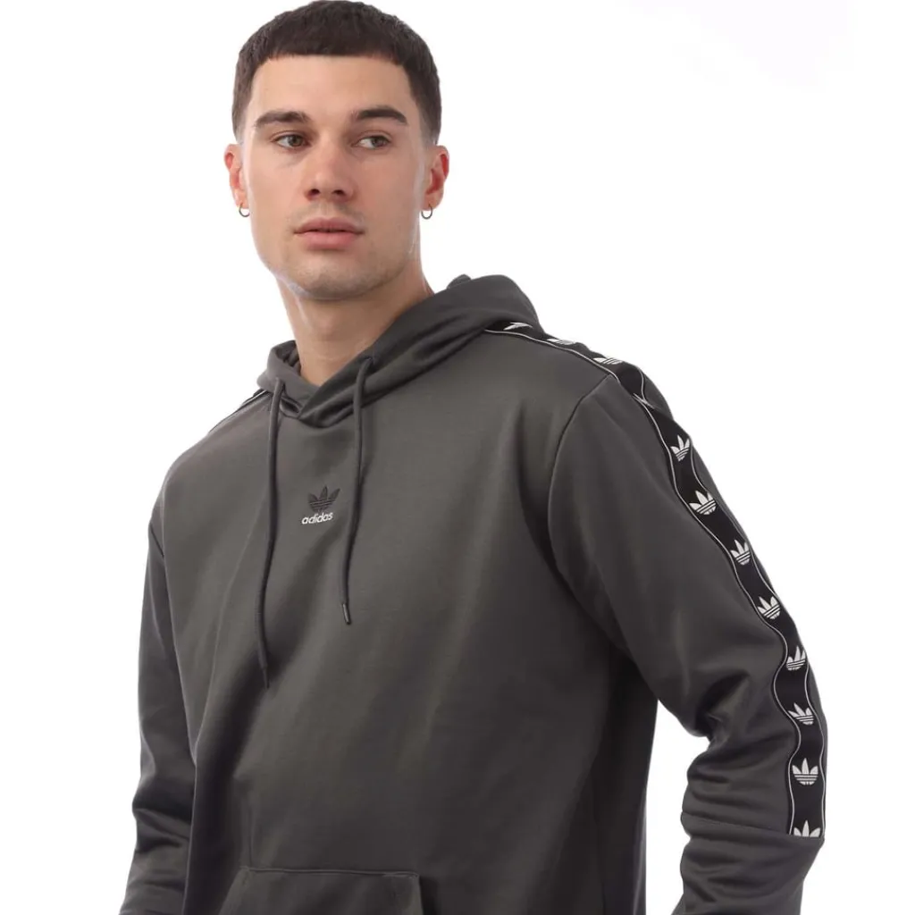 Sweatshirts|Hoodies*adidas Originals Mono Tape Overhead Hoodie in Grey