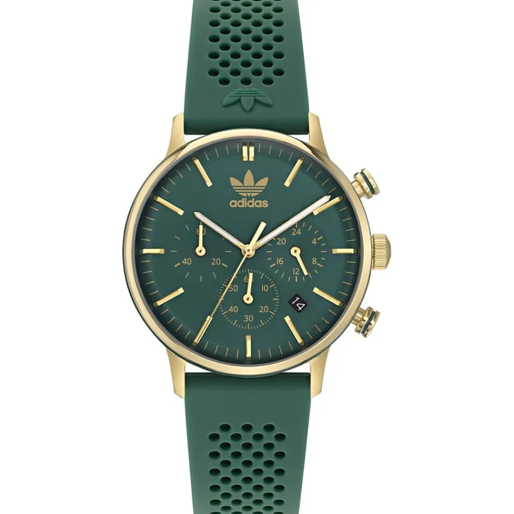 Jewellery-Watches*adidas Originals One Chrono Stainless Steel Fashion Analogue Watch in Gold