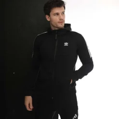 Sweatshirts*adidas Originals Originals Edge Full-Zip Hoodie in Black-White