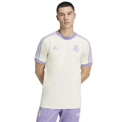 Football And Rugby Clothing*adidas Originals Real Madrid Adicolor Classics 3 Stripes T-Shirt Adults in Purple
