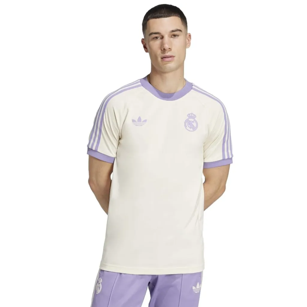 Football And Rugby Clothing*adidas Originals Real Madrid Adicolor Classics 3 Stripes T-Shirt Adults in Purple