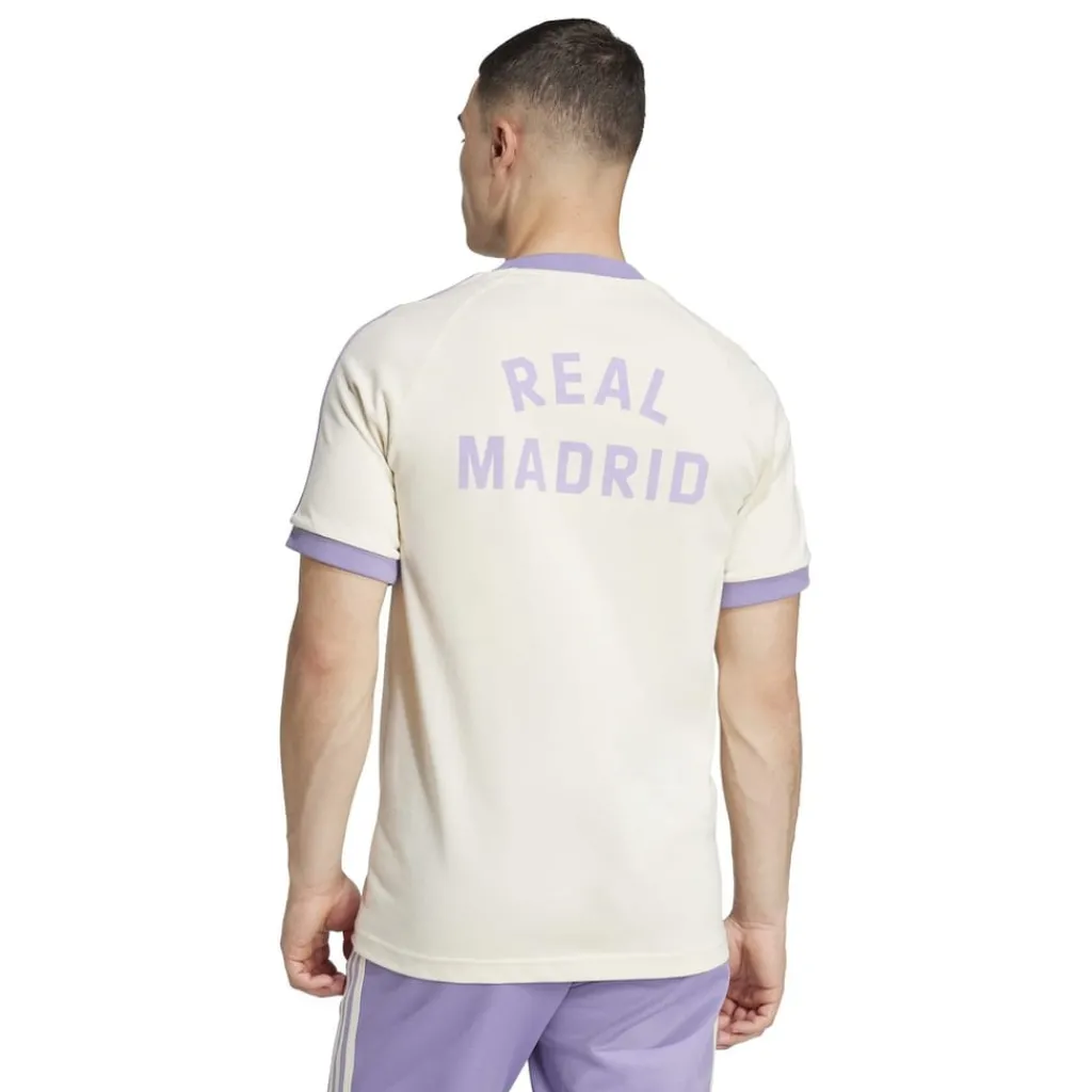 Football And Rugby Clothing*adidas Originals Real Madrid Adicolor Classics 3 Stripes T-Shirt Adults in Purple