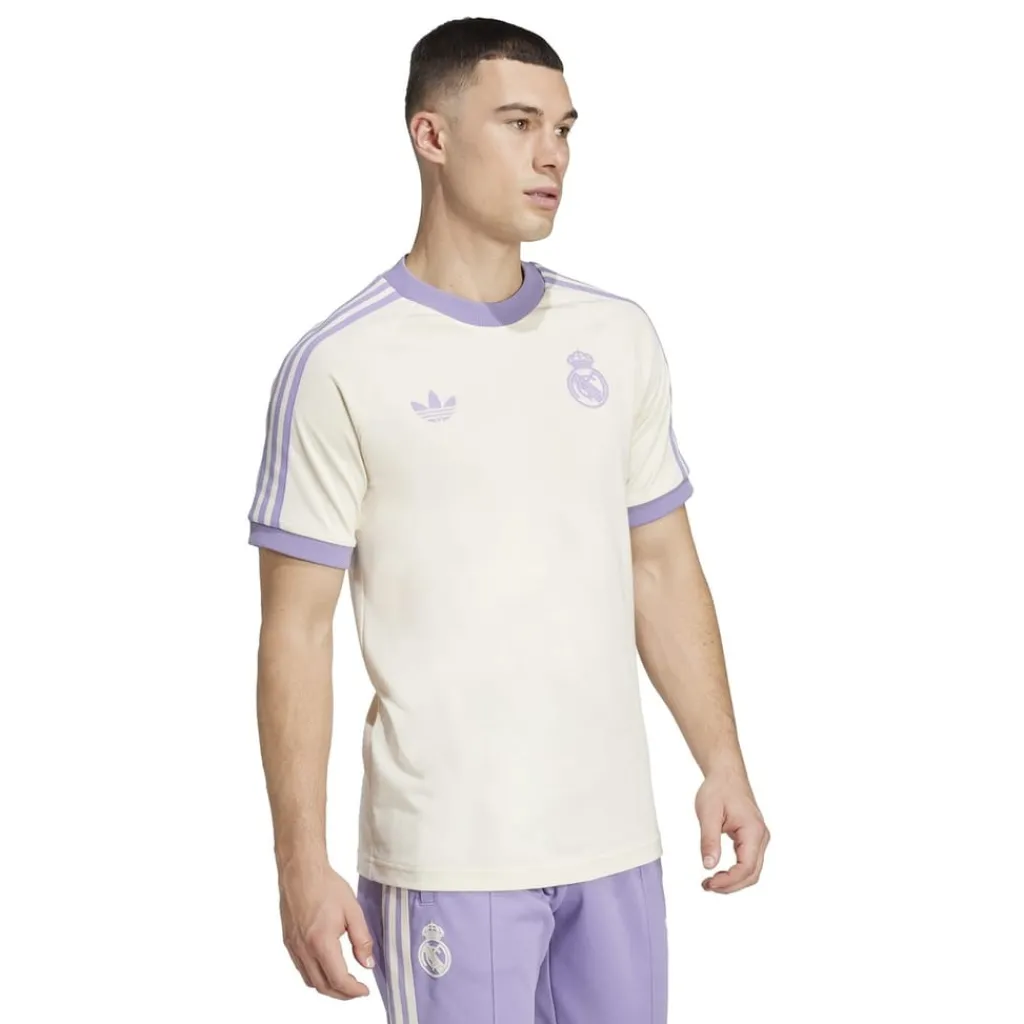 Football And Rugby Clothing*adidas Originals Real Madrid Adicolor Classics 3 Stripes T-Shirt Adults in Purple